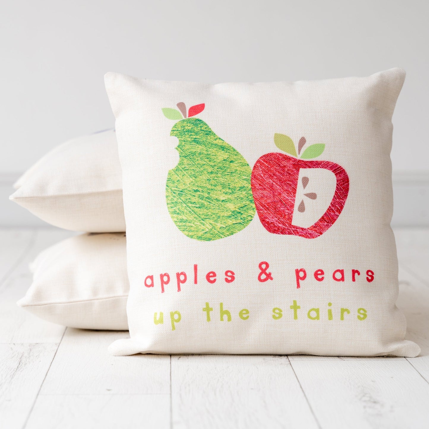 Apples and Pears Nursery Cushion