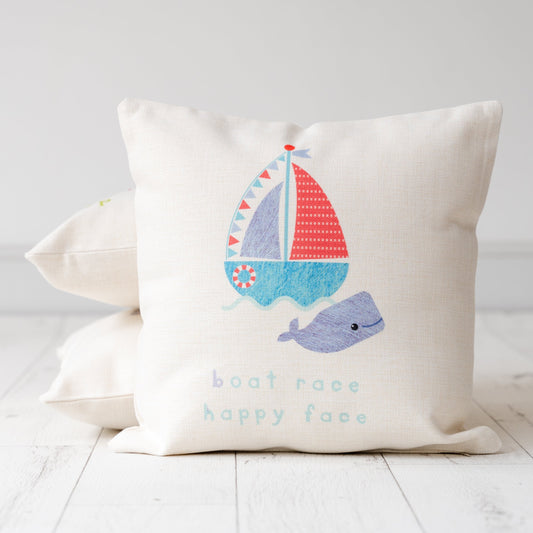 Boat Race Nursery Cushion